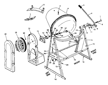 Part Location Diagram of 7205 Craftsman Leg front