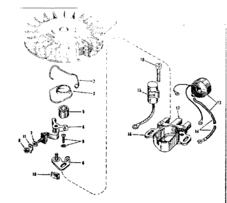Magneto No. 610665 Diagram and Parts List for 143122081  Craftsman Engine