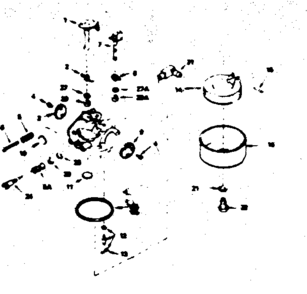 Carburetor No. 632282 Diagram and Parts List for 143366052  Craftsman Engine