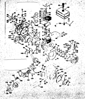 Basic Engine Diagram and Parts List for 143579022  Craftsman Engine