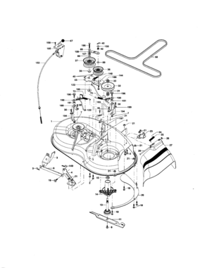 Mower Deck Diagram and Parts List for 917275350  Craftsman Lawn Tractor