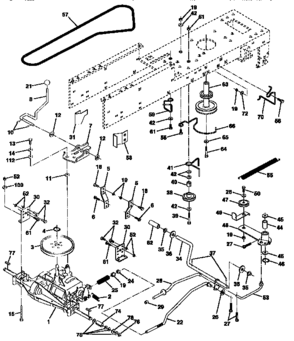 Drivezz Diagram and Parts List for 917257573  Craftsman Lawn Tractor