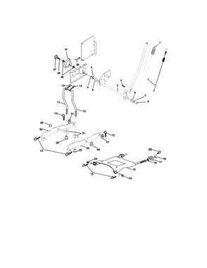 Lift Assembly Diagram and Parts List for 917273610  Craftsman Lawn Tractor