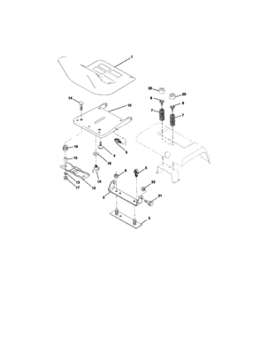 Seat Assembly Diagram and Parts List for 917275000  Craftsman Lawn Tractor