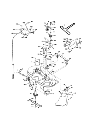 Mower Diagram and Parts List for 917277010  Craftsman Lawn Tractor