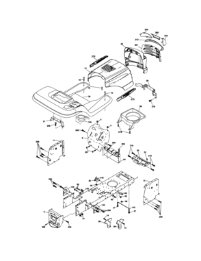 Chassis And Enclosures Diagram and Parts List for 917276783  Craftsman Lawn Tractor