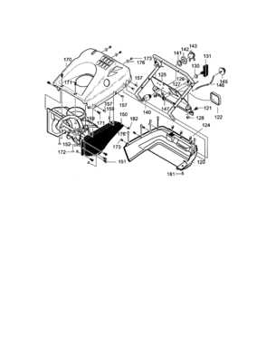Top Cover Assembly Diagram and Parts List for 53688521200  Craftsman Snow Blower