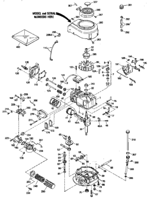 Replacement Parts Diagram and Parts List for 143414492  Craftsman Engine