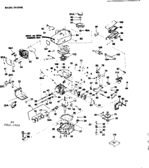 Replacement Parts Diagram and Parts List for 143346132  Craftsman Engine