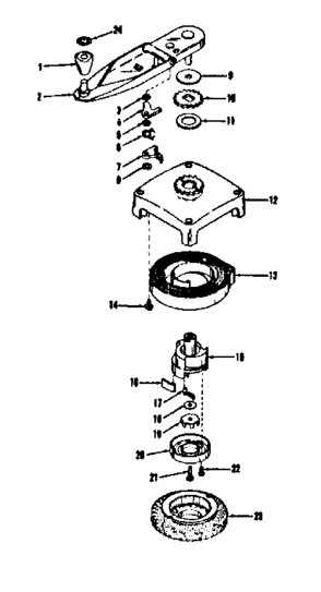 Self Starter No. 29295 Diagram and Parts List for 143103051  Craftsman Engine