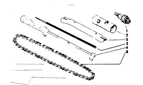 Maintenance Accessories Diagram and Parts List for 358355050  Craftsman Chainsaw