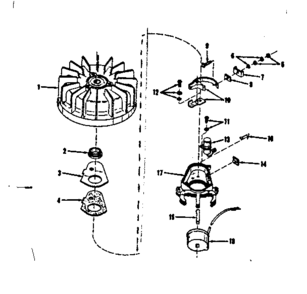 Magneto (wico Fw-2682) Diagram and Parts List for 143105050  Craftsman Engine