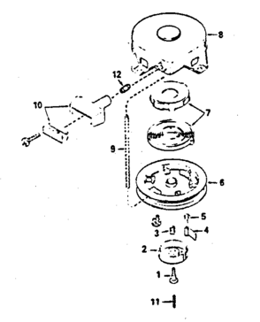 Rewind Starter No. 590420a Diagram and Parts List for 143374112  Craftsman Engine