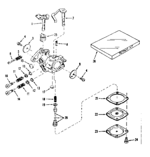 Carburetor No. 30146 Diagram and Parts List for 143501090  Craftsman Engine