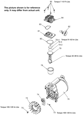 PUMP Diagram and Parts List for 919-16551 1 Craftsman Compressor