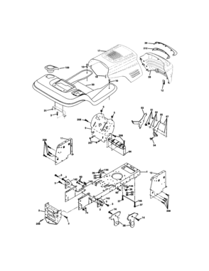 Chassis And Enclosures Diagram and Parts List for 917271650  Craftsman Lawn Tractor