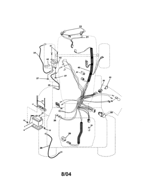 Electrical Diagram and Parts List for 917276072  Craftsman Lawn Tractor