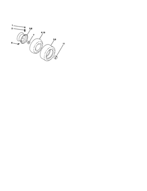 Wheels And Tires Diagram and Parts List for 917275180  Craftsman Lawn Tractor