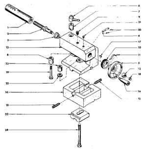Part Location Diagram of B4A-041-000 Craftsman T base compl
