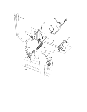Lift Diagram and Parts List for 917288110  Craftsman Lawn Tractor