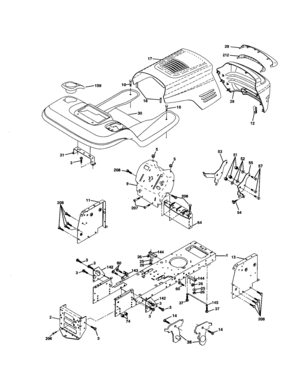 Chassis And Enclosures Diagram and Parts List for 917277031  Craftsman Lawn Tractor