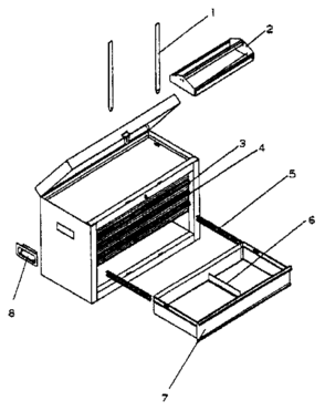 Part Location Diagram of A9240-CGY Craftsman Drawer
