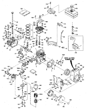 Replacement Parts Diagram and Parts List for 143796192  Craftsman Engine