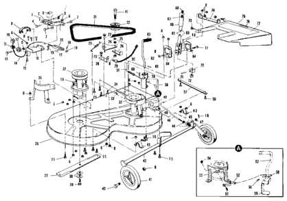 Part Location Diagram of 42738 Craftsman 36 deck kit