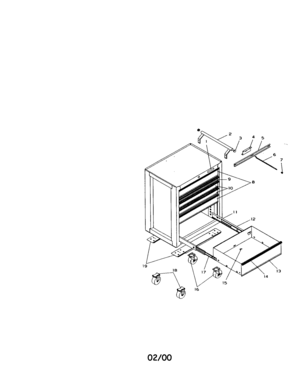 Part Location Diagram of A15459A33 Craftsman Caster/han
