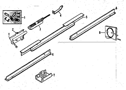 Rail Assembly Diagram and Parts List for 13953110  Craftsman Garage Door Opener
