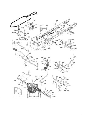 Ground Drive Diagram and Parts List for 917991451  Craftsman Lawn Tractor