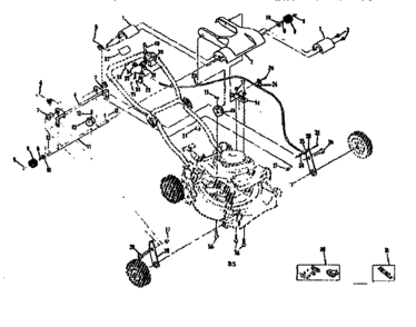 Handle Assembly Diagram and Parts List for 131973910  Craftsman Lawn Mower