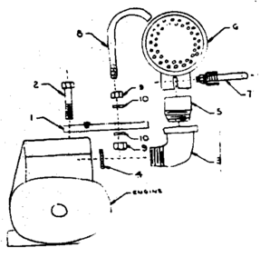 Muffler Assembly Diagram and Parts List for 58032083  Craftsman Engine