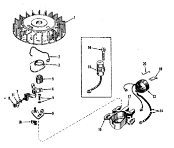 Magneto No. 610690 Diagram and Parts List for 143531092  Craftsman Engine