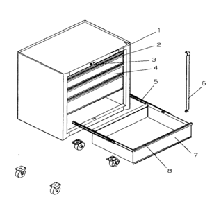 Part Location Diagram of 27819 Craftsman Caster 4Pk