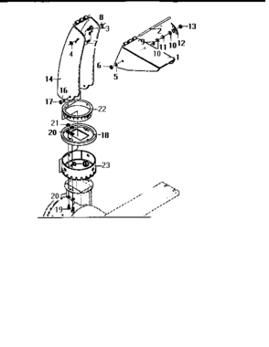 Discharge Chute Diagram and Parts List for 536886622  Craftsman Snow Blower