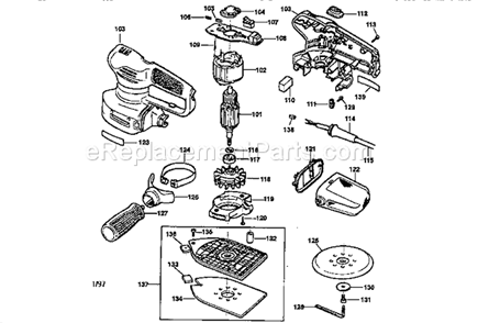 Multi-Sander Diagram and Parts List for 900116660  Craftsman Sander Polisher
