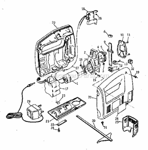 Unit Parts Diagram and Parts List for 900172490  Craftsman Jig Saw