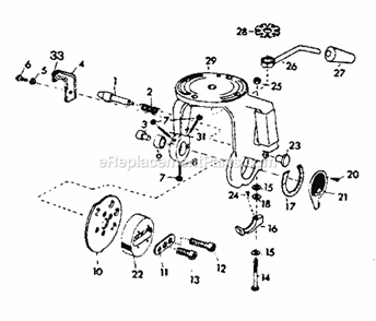 Yoke Assembly Diagram and Parts List for 90023181  Craftsman Chop Saw