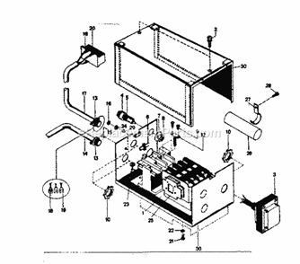 Magnetic Starter Diagram and Parts List for 90023191  Craftsman Chop Saw