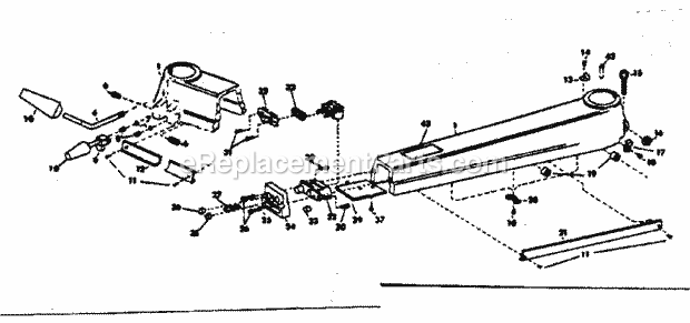 Arm Diagram and Parts List for 90023191  Craftsman Chop Saw