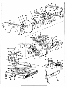 Unit Parts Diagram and Parts List for 900233550  Craftsman Miter Saw