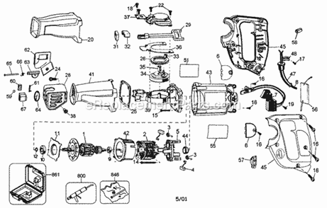 Cabinet Parts Diagram and Parts List for 900273910  Craftsman Reciprocating Saw