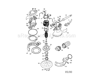 Sander Diagram and Parts List for 900277070  Craftsman Sander Polisher