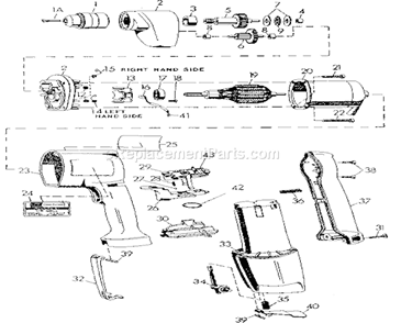 Page A Diagram and Parts List for 90027910  Craftsman Cordless Drill
