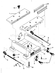 Unit Parts Diagram and Parts List for 900288960  Craftsman Workbench