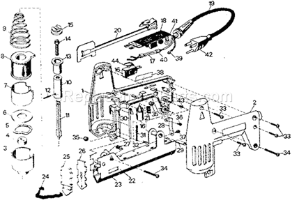 Page A Diagram and Parts List for 900684250  Craftsman Nailer