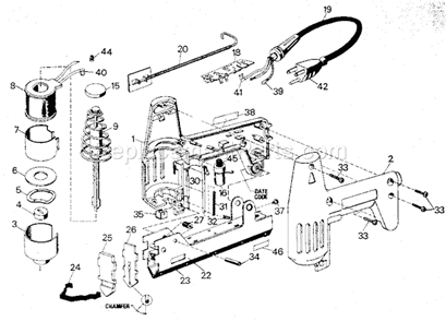 Page A Diagram and Parts List for 900684253  Craftsman Nailer