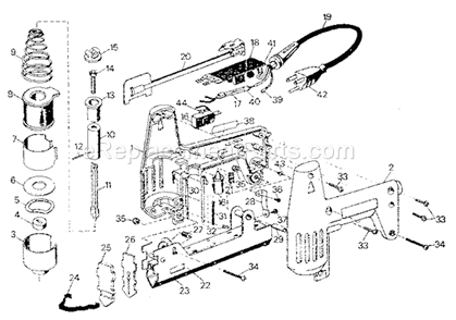 Page A Diagram and Parts List for 900684260  Craftsman Nailer