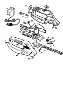 Page A Diagram and Parts List for 900741480  Craftsman Hedge Trimmer